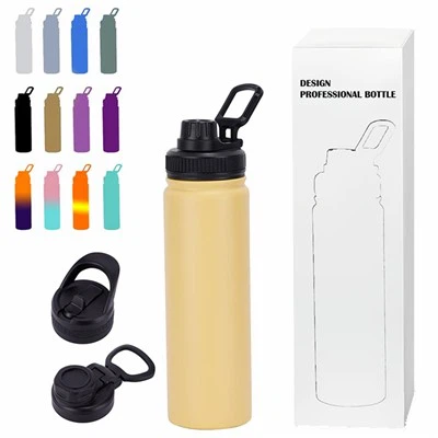 Espò boutèy dlo asye pur ak kouvèti spout